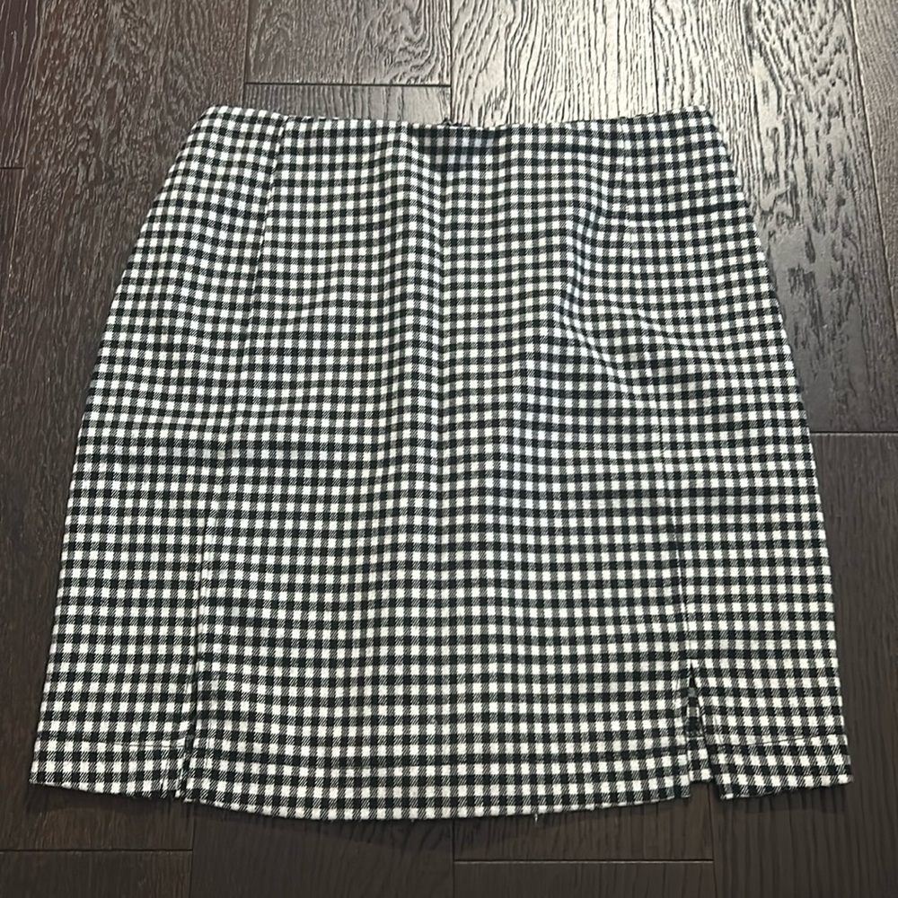 gingham mini skirt